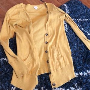 Mossimo large mustard cardigan